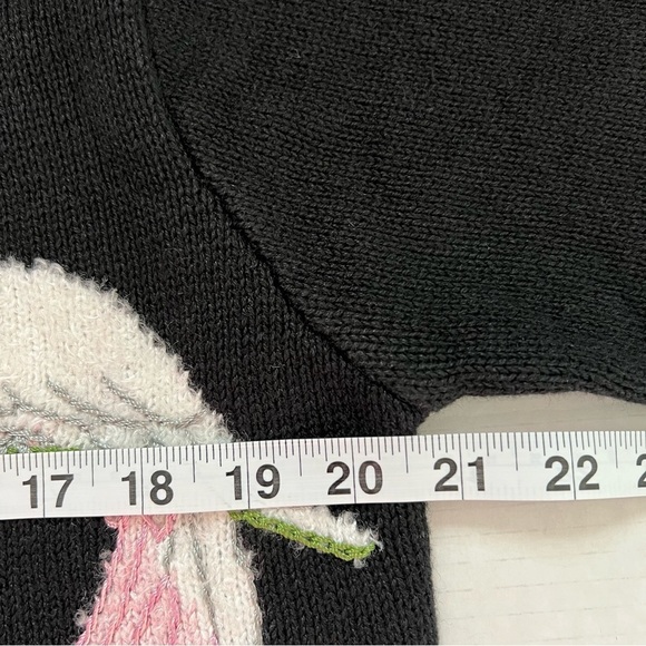 Vintage 90s Artsy Embroidered Cockatoos Funky Grandma Cardigan Sweater SZ Small - Picture 13 of 14